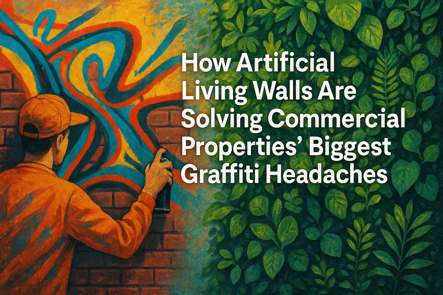 How Artificial Living Walls Help Commercial Properties Handle Graffiti-Prone Walls