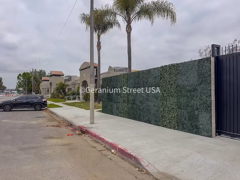 Compton graffiti abatement: 1,500 sq ft modular living wall on a block perimeter image 8