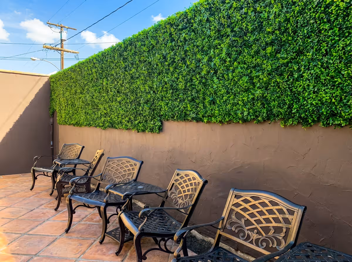 450 sq ft artificial living wall in San Diego using Dragon Mat