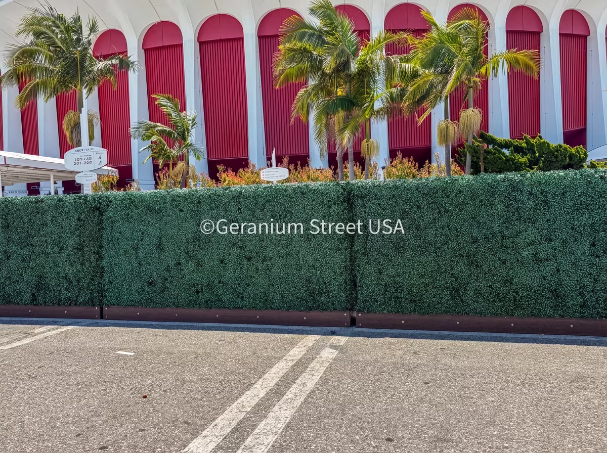 Kia Forum: 64 modular artificial hedge panels for crowd control