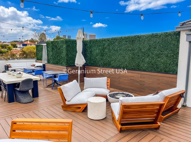 LA Golf rooftop: 300 sq ft of artificial hedges to hide AC units and add privacy image 9