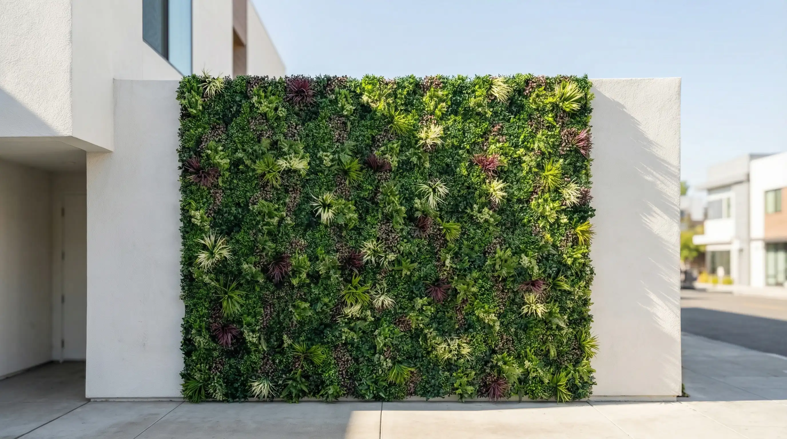 Califauxscapes in Palo Alto, CA: artificial living walls and faux hedges that look right in high-end spaces